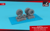 AR AW48417   H.S. Harrier GR.7/GR.9/AV-8B wheels w/ weighted tyres (1/48) (thumb81041)